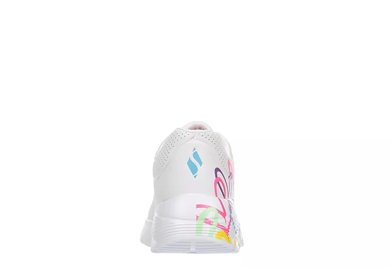 Skechers Girls Uno Lite Sneaker - White 5 Skechers Girls Uno Lite Sneaker - White - Image 5