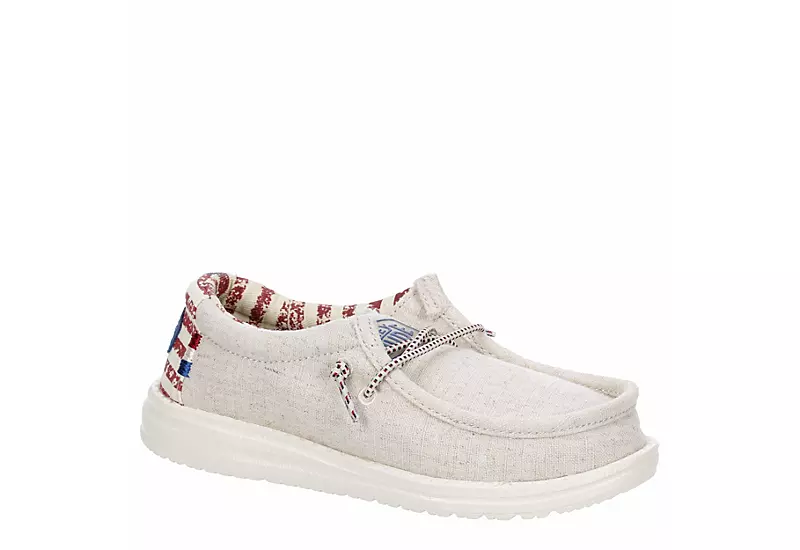 Heydude Boys Wally Youth Slip On Sneaker - Off White 1 Heydude Boys Wally Youth Slip On Sneaker - Off White