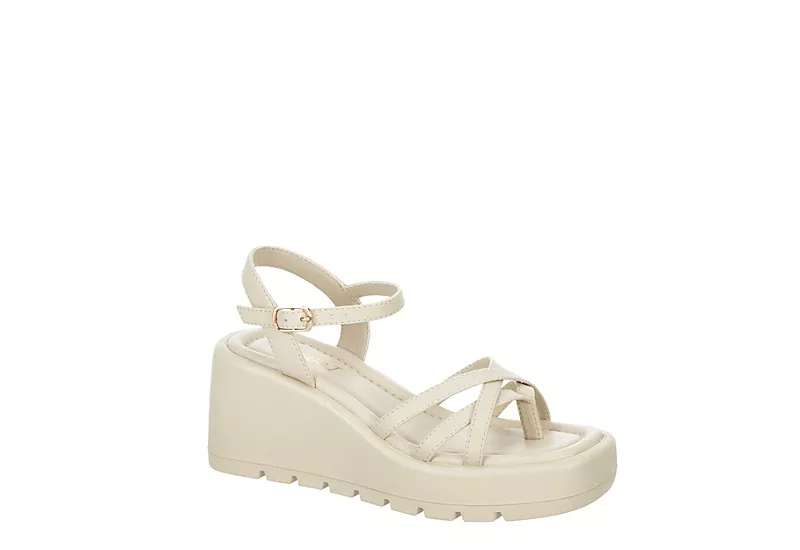 Limelight Girls Sage Wedge Sandal - Bone 1 Limelight Girls Sage Wedge Sandal - Bone