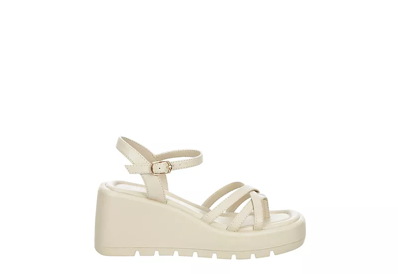 Limelight Girls Sage Wedge Sandal - Bone 2 Limelight Girls Sage Wedge Sandal - Bone - Image 2