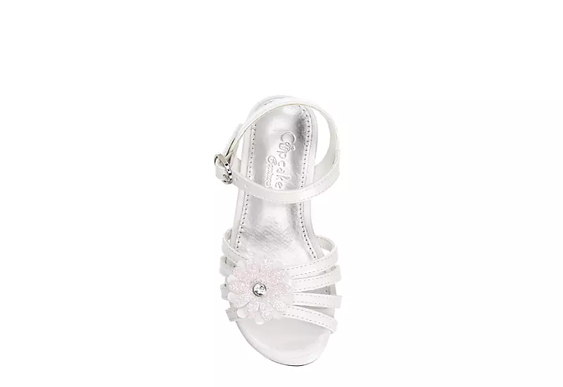 Cupcake Couture Girls Infant Lil Blossom Sandal - White 6 Cupcake Couture Girls Infant Lil Blossom Sandal - White - Image 6