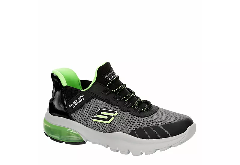 Skechers Boys Razor Flex Air Slip-in Slip On Sneaker - Grey 1 Skechers Boys Razor Flex Air Slip-in Slip On Sneaker - Grey
