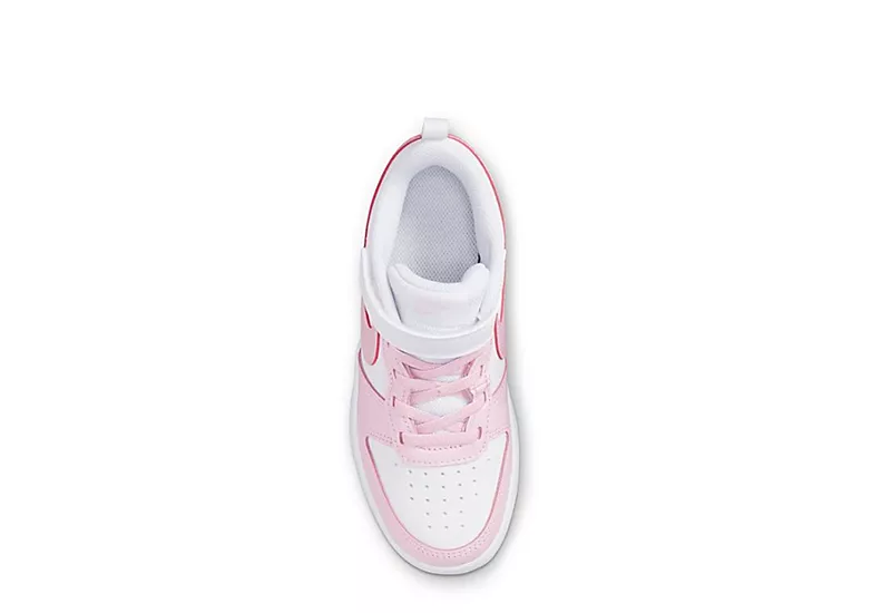 Nike Girls Court Borough 2 Low Top Sneaker - White 5 Nike Girls Court Borough 2 Low Top Sneaker - White - Image 5