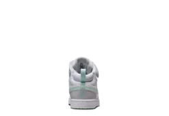 Nike Girls Court Borough 2 Mid Top Sneaker - Platinum -Deals All Walk Styles Store US 01 808056 03