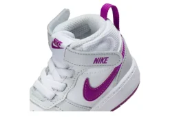 Nike Girls Infant Court Borough 2 Mid Top Sneaker - Platinum -Deals All Walk Styles Store US 01 808080 06