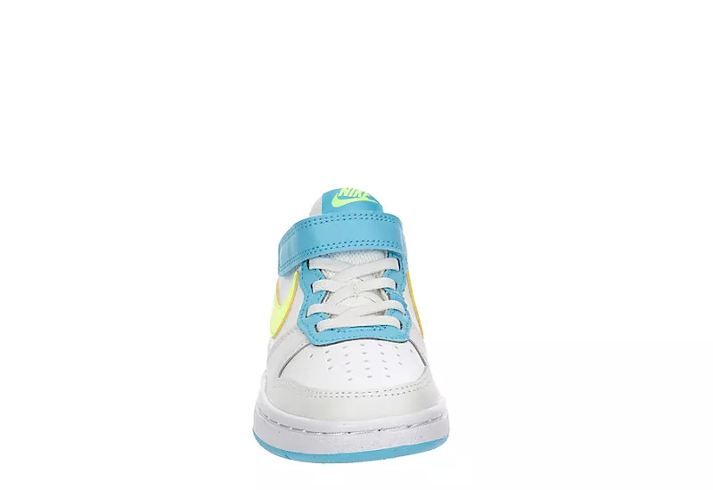 Nike Boys Court Borough 2 Low Top Sneaker - White 3 Nike Boys Court Borough 2 Low Top Sneaker - White - Image 3