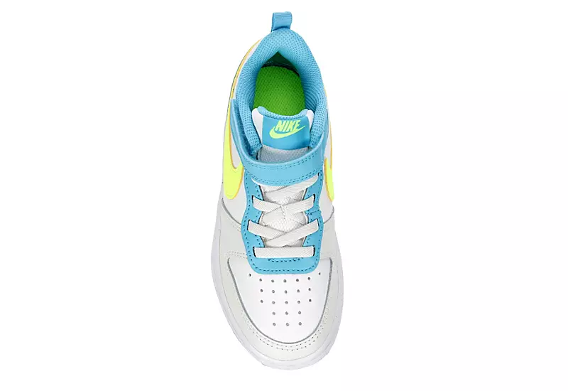 Nike Boys Court Borough 2 Low Top Sneaker - White 6 Nike Boys Court Borough 2 Low Top Sneaker - White - Image 6