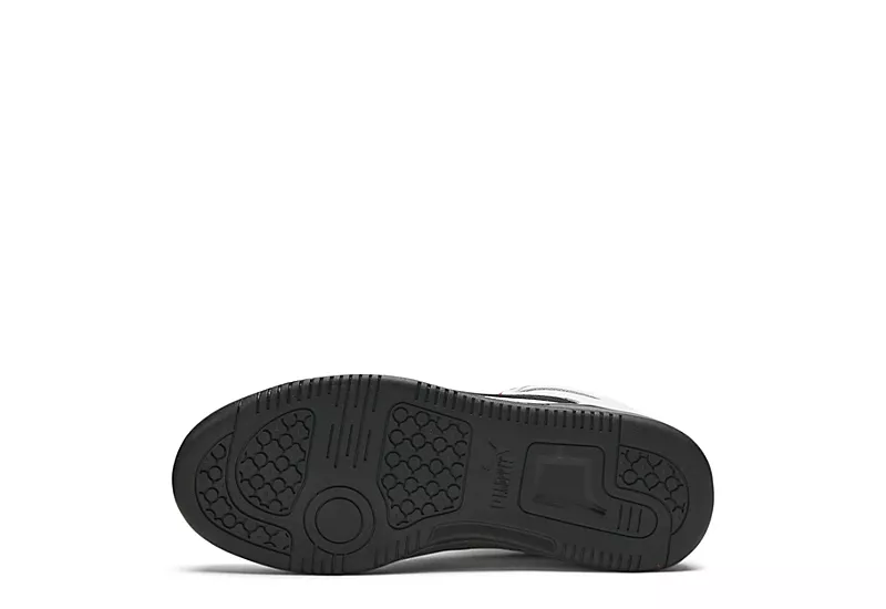 Puma Boys Rebound Layup Mid Sneaker - White 5 Puma Boys Rebound Layup Mid Sneaker - White - Image 5