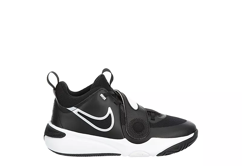 Nike Boys Team Hustle D11 High Top Basketball Shoe - Black 2 Nike Boys Team Hustle D11 High Top Basketball Shoe - Black - Image 2