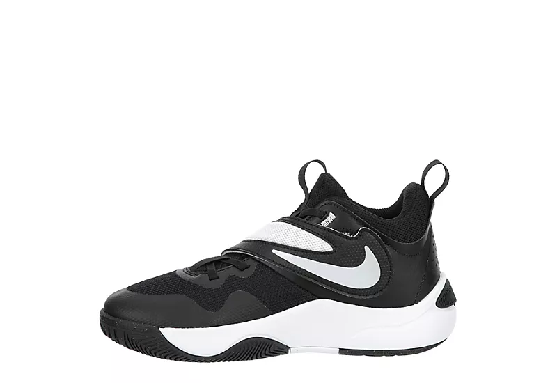 Nike Boys Team Hustle D11 High Top Basketball Shoe - Black 4 Nike Boys Team Hustle D11 High Top Basketball Shoe - Black - Image 4
