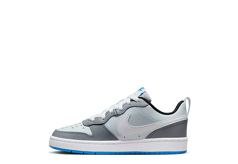 Nike Boys Court Borough 2 Low Top Sneaker - Grey 3 Nike Boys Court Borough 2 Low Top Sneaker - Grey - Image 3