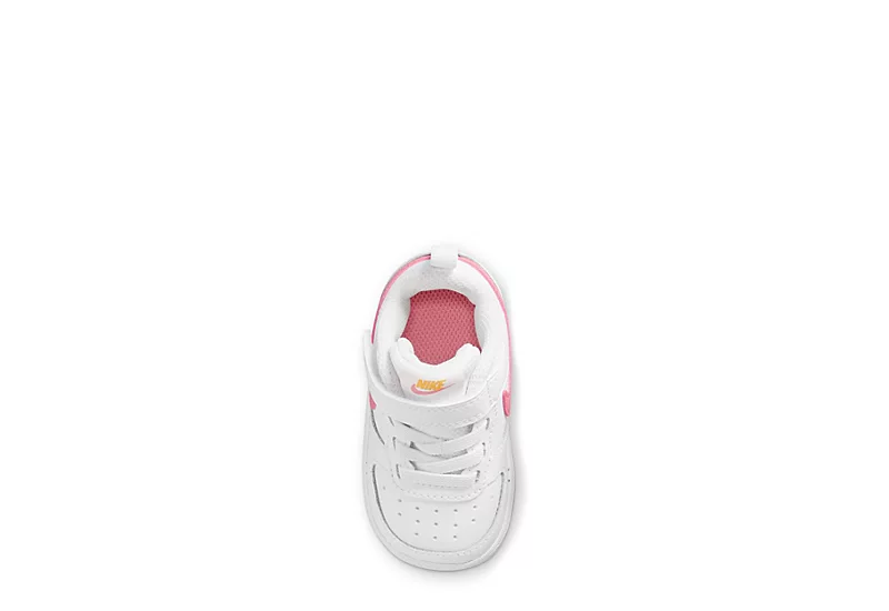 Nike Girls Infant Court Borough 2 Low Top Sneaker - White 5 Nike Girls Infant Court Borough 2 Low Top Sneaker - White - Image 5