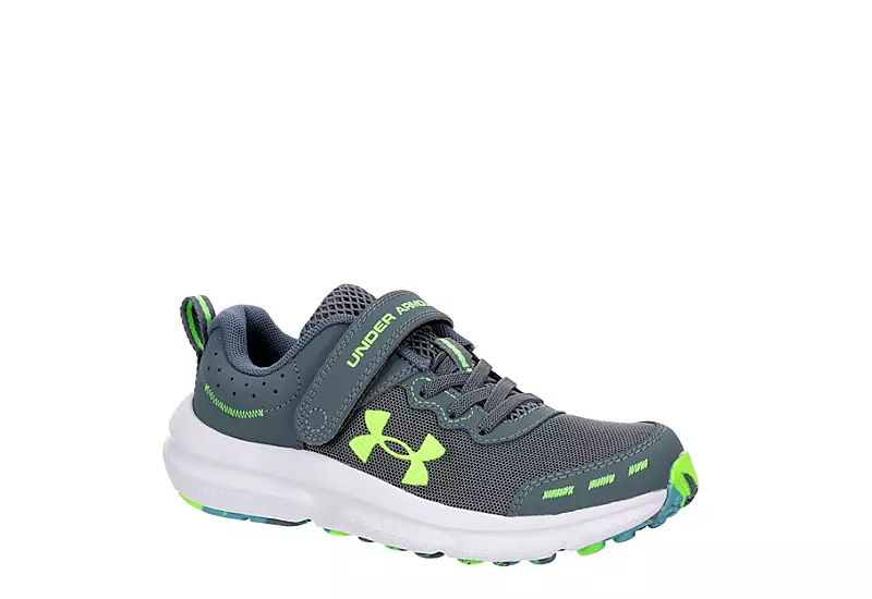 Under Armour Boys Assert 10 Sneaker - Grey 1 Under Armour Boys Assert 10 Sneaker - Grey