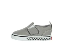 Vans Boys Infant Asher Slip On Sneaker - Grey -Deals All Walk Styles Store US 01 808425 03