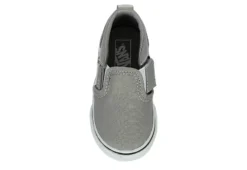 Vans Boys Infant Asher Slip On Sneaker - Grey -Deals All Walk Styles Store US 01 808425 05