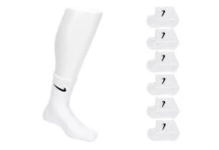 Nike Boys Mesh Cushioned Crew Socks 6 Pairs - White