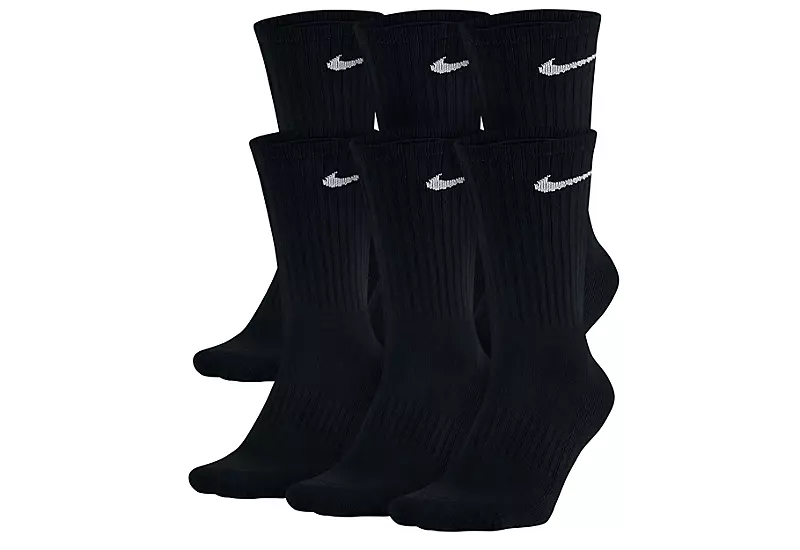 Nike Boys Crew Socks 6 Pairs - Black 1 Nike Boys Crew Socks 6 Pairs - Black