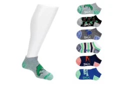 Skechers Boys Low Cut Dinosaur Socks 6 Pairs - Assorted