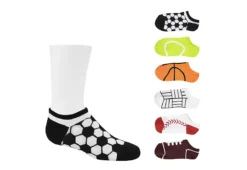 Sof Sole Boys Sport Balls No Show Socks 6 Pairs - Assorted