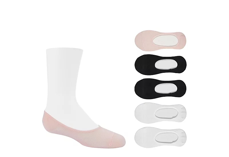 Sof Sole Girls Solid Liner Socks 5 Pairs - Assorted 1 Sof Sole Girls Solid Liner Socks 5 Pairs - Assorted