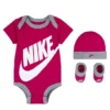 Nike Girls 3 Piece Onesie Set - Pink