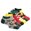 Game Sport Boys Monster Truck No Show Socks 6 Pairs - Assorted