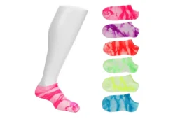 Sof Sole Girls No Show Tie Dye Socks 6 Pairs - Tie-dye