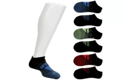 Adidas Boys Badge Of Sport No Show Socks 6 Pairs - Black