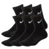 Nike Boys Toddler Crew Socks 6 Pairs - Black