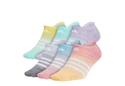 Adidas Girls Space Dye Liner Socks 6 Pairs - Assorted